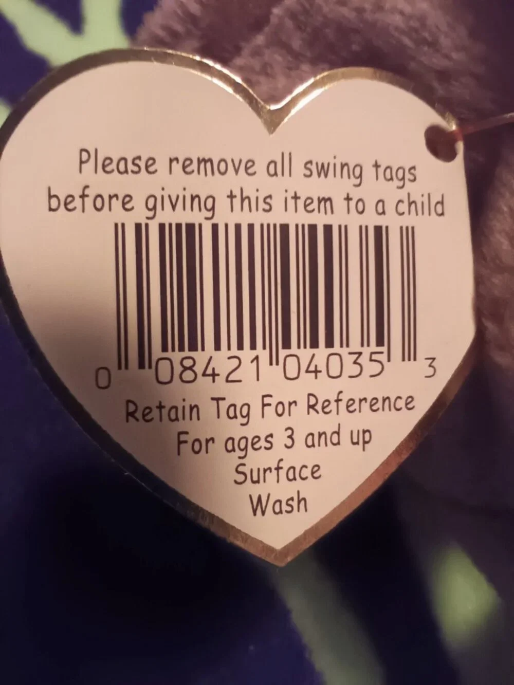Ty Beanie Baby BATTY the Bat (Brown Version)